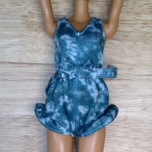 Barbie Fashionistas Blue Tie Dye Romper Doll Clothes One Piece Outfit Sleeveless